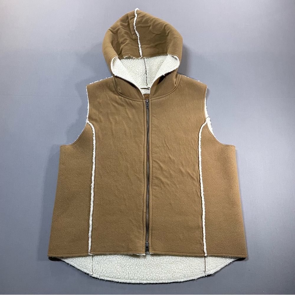 Lauren Ralph Lauren Faux Suede Sherpa-Lined Hood Vest, Western Boho - Womens Med